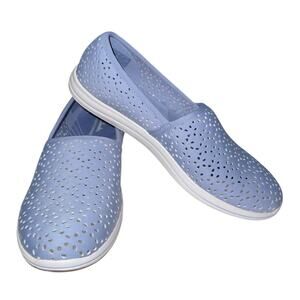 Clarks Breeze Emily Loafer Women's sky Blue Slip Comfort Shoe SZ/9 medium